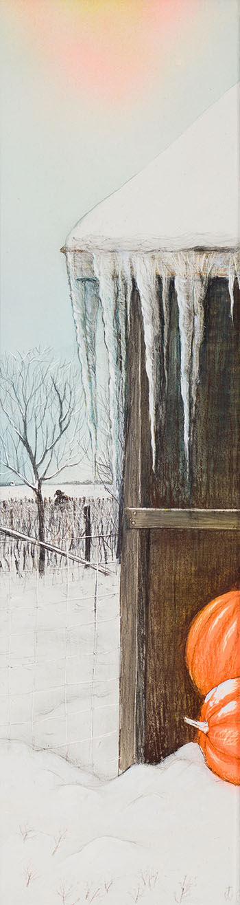 Pumpkins in Winter by William Kurelek