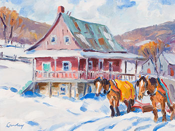 House and Horses par John Douglas Lawley