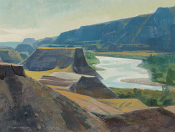 Valley of Red Deer River, at Drumheller, Alberta par Alan Caswell Collier