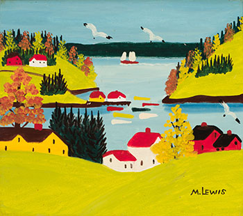 Sandy Cove in the Fall by Maud Lewis