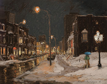 Night Lights on Crescent Street by Horace Champagne