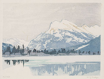 Rundle, Winter par Walter Joseph (W.J.) Phillips