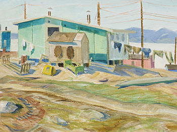 Village of Pond Inlet, NWT (on Baffin Island) by Doris Jean McCarthy