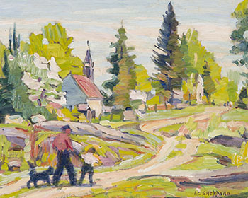 Sunday Morning, Village of Uffington, Muskoka by Peter Clapham Sheppard