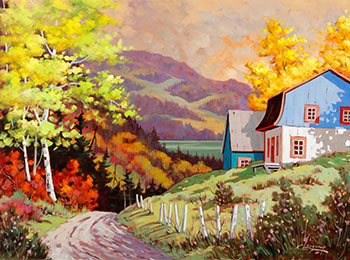 Sentier en automne par Claude Langevin