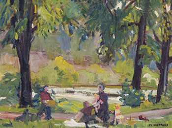 Picnic in a Park by Peter Clapham Sheppard