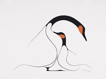 Two Geese Standing par Benjamin Chee Chee