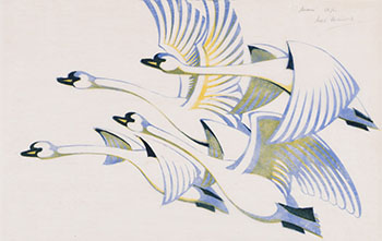 Swans by Sybil Andrews
