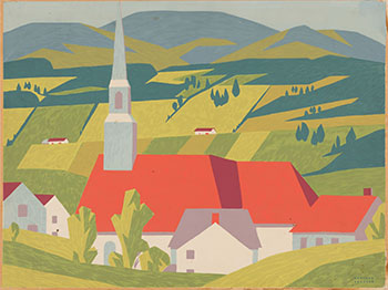 Church Village (Laurentian Village) by Bertram Richard Brooker