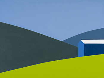 Blue Barn Green Field par Charles Pachter