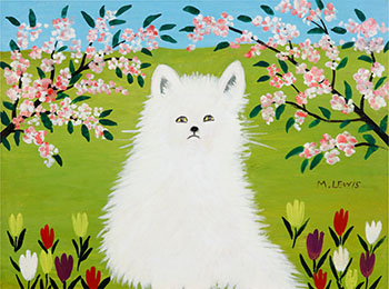 White Cat par Maud Lewis