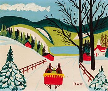 Spring Sleigh Ride par Maud Lewis