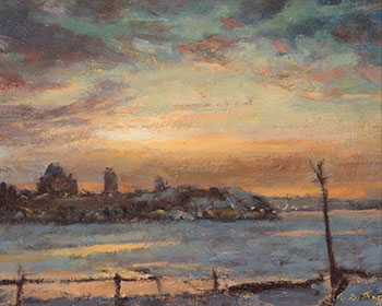 January Sunset, Quebec City View by Antoine Bittar