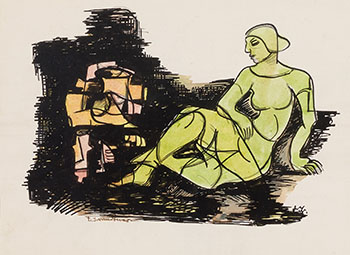 Figure Study par Fritz Brandtner
