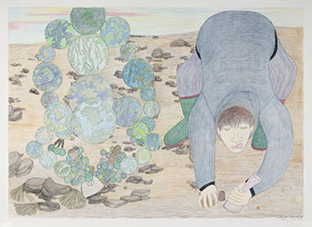 Clam Digging with Earth Transformation by Shuvinai Ashoona