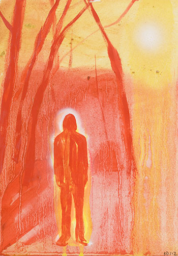 Boy in Forest by Kim Dorland