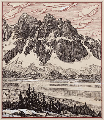 The Ramparts - Jasper National Park by Franklin Carmichael