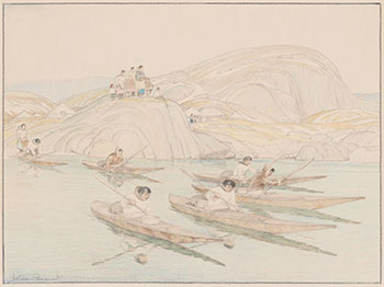 Inuit Kayaking by Thomas Harold Beament