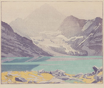 Lake MacArthur, Canadian Rockies by Walter Joseph (W.J.) Phillips