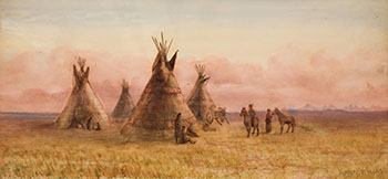 Indian Encampment by Thomas Mower Martin