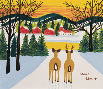 Two Deer by Maud Lewis