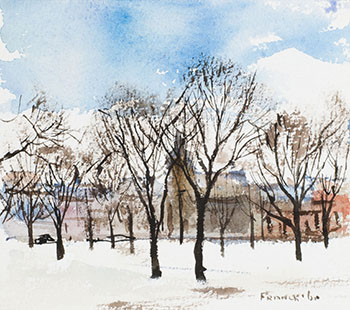 Old Buildings, Winter by Albert Jacques Franck