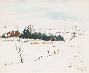 Farm, Winter View, Ontario par Albert Jacques Franck