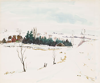 Farm, Winter View, Ontario by Albert Jacques Franck