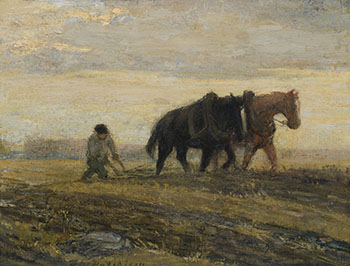 Ploughing the Fields by Frederick William Hutchison