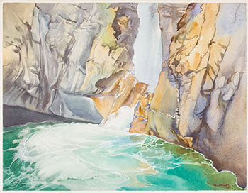 The Pool at Johnson’s Canyon par Walter Joseph (W.J.) Phillips