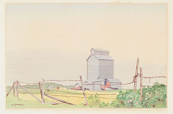 Prairie Elevator by Walter Joseph (W.J.) Phillips