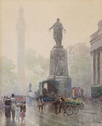 Waterloo Place, Guards Monument, London par Frederic Marlett Bell-Smith