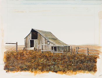 Cottonwood Barn by Leonard (Len) James Gibbs