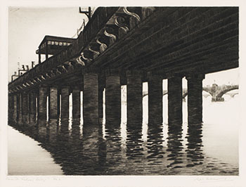 Canon Street, Railway Bridge by Sybil Andrews