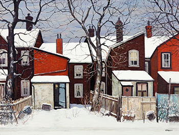Back Yard on a Winter Day by John Kasyn