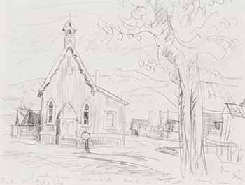 Church at Barkerville / Barkerville Street Scene (verso) by Alexander Young (A.Y.) Jackson