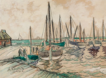 Harbour Scene by Marc-Aurèle Fortin