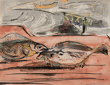 Barques et poissons par Henri Leopold Masson