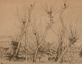The Cathedral and Trees, Chartres by Robert Wakeham Pilot