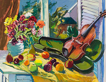 Still Life with Violin by Henri Leopold Masson