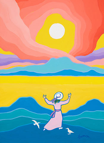 The Poet Greets the Sun by Ted Harrison