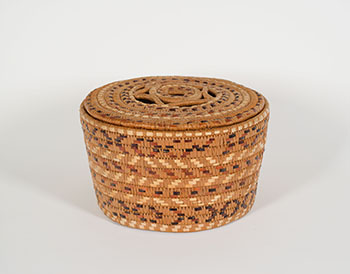 Salish Dome Lidded Basket by Unidentified Salish