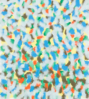 Green Yellow Orange Painting by Gershon Iskowitz