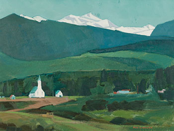 Moricetown, B.C. on Bulkley River by Alan Caswell Collier