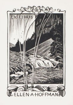 Bookplate for Hoffman by Walter Joseph (W.J.) Phillips