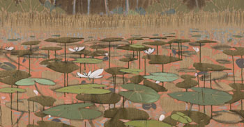 Wild Rice, Lily Pads, Summer Breezes by Edward William (Ted) Godwin