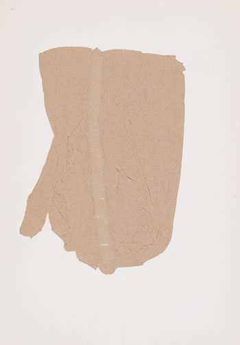 Laminated Crumpled Paper Bag on Ringed Paper by Iain Baxter