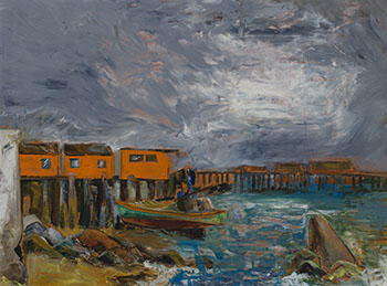 Pier in Cape-Cod by Betty Roodish Goodwin