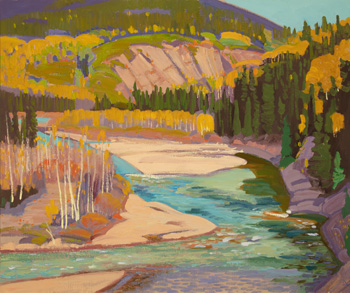 Elbow River, Forest Reserve, Autumn by Illingworth Holey Kerr