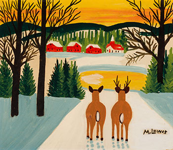 Two Deer by Maud Lewis